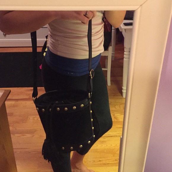 Black suede bag - Picture 3 of 4