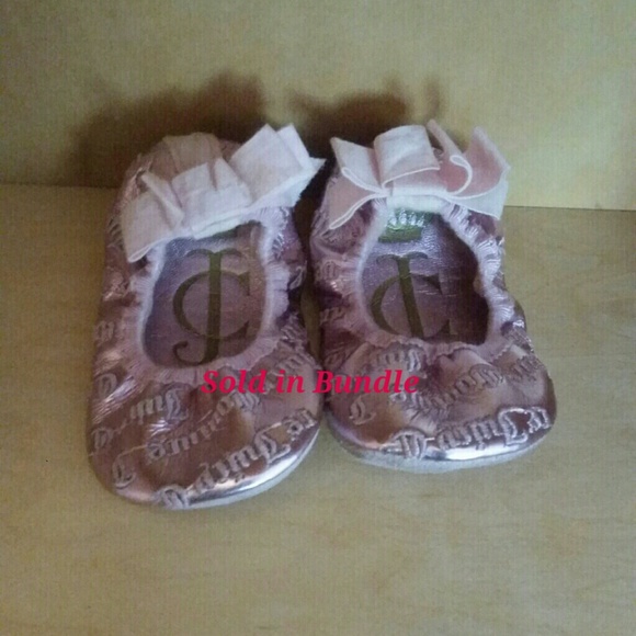 Juicy Couture pink ballerina slippers