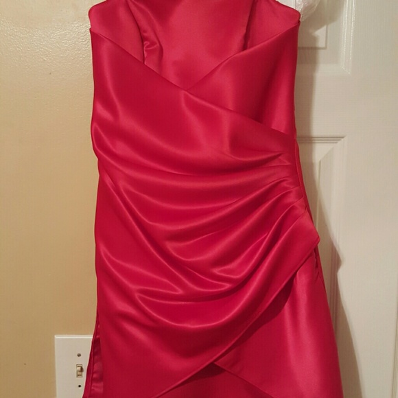 Classy Red Strapless Dress