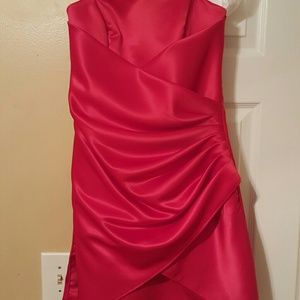 Classy Red Strapless Dress