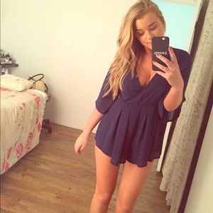 Navy playsuit