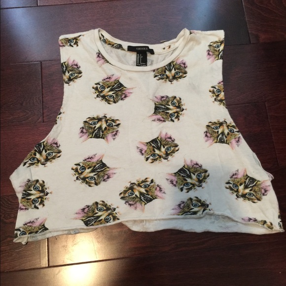 Cat muscle crop top