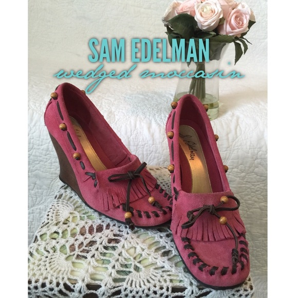 Sam Edelman wooden heel moccasin