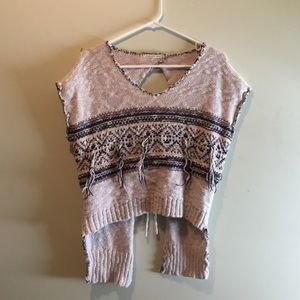 Off White Knitted Crop Sweater