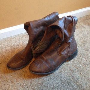 Brown Studded Boots