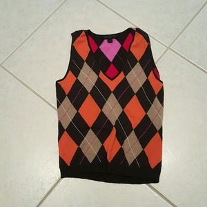 Express Argyle Vest