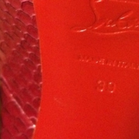 Christian Louboutin python lady peep in 39.Sold - Picture 4 of 4