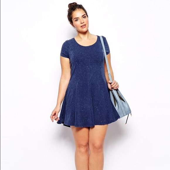New Look Inspire Denim Skater Dress