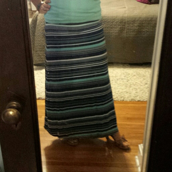 Stripe maxi skirt