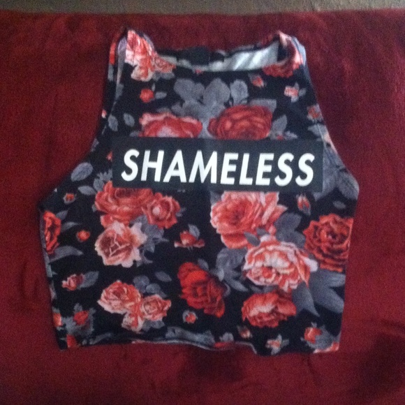 Forever 21 Tops - Floral 'shameless' crop top.