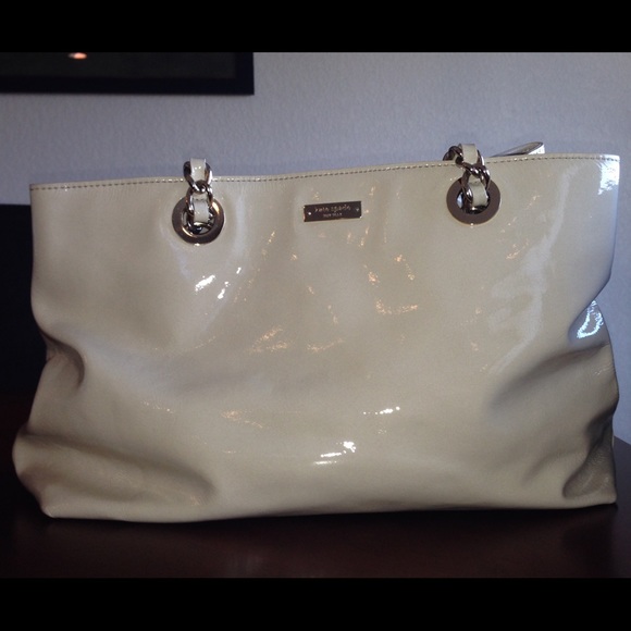 Kate Spade NY Taupe Patent Leather Shoulder Bag
