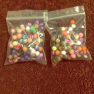 Lot of tongue rings