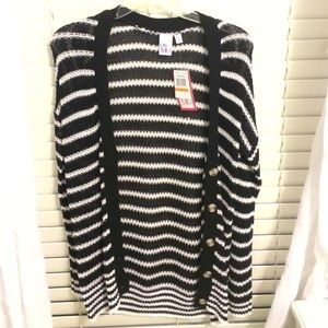 Black and white striped sweater