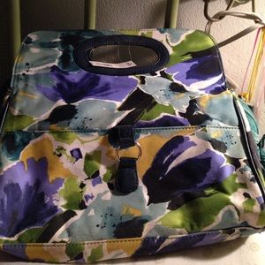 Flowered clutch purse.