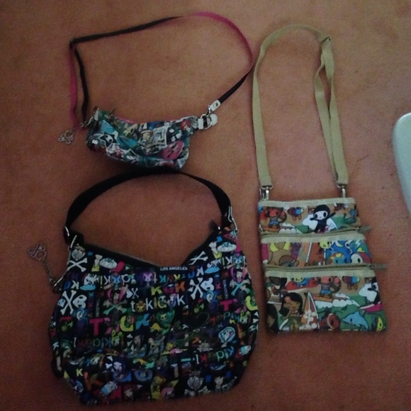THREE TOKIDOKI PURSES FOR SALE