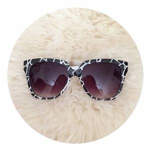 Animal Print Wafer Sunglasses