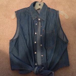 Denim crop top