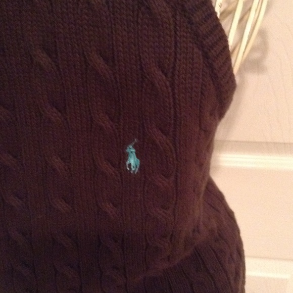 Brown Ralph Lauren Halter Sweater Size M - Picture 2 of 3