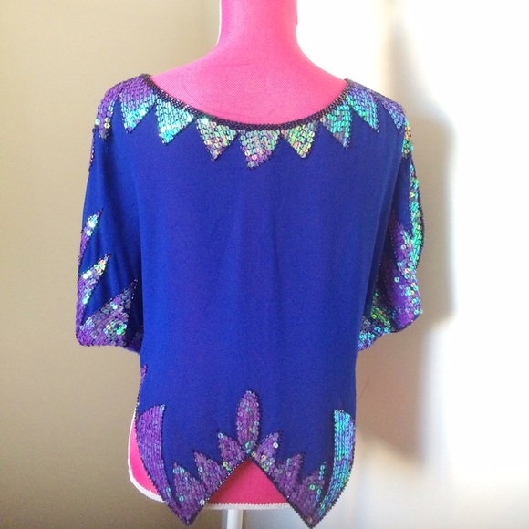 Free People Tops - Free People Cobalt Iridescent Butterfly Top Free People Tops - Free People Cobalt Iridescent Butterfly Top