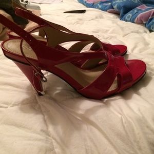 Kenneth Cole Reaction Red Strappy Heels