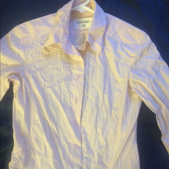 Pink Chanel Button Up dress shirt