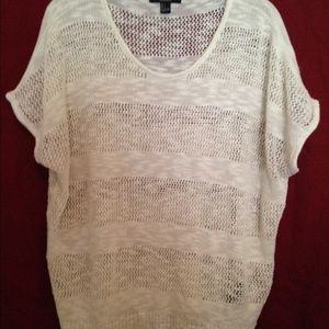 Forever 21 white knitted blouse