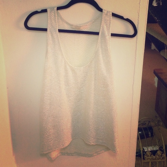Tops - Metallic "going out" tank top