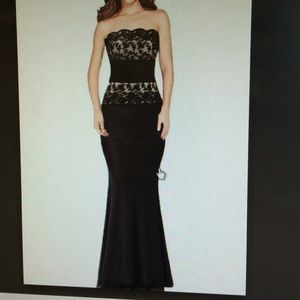 Strapless lace dress