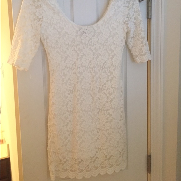 Sexy white lace dress!