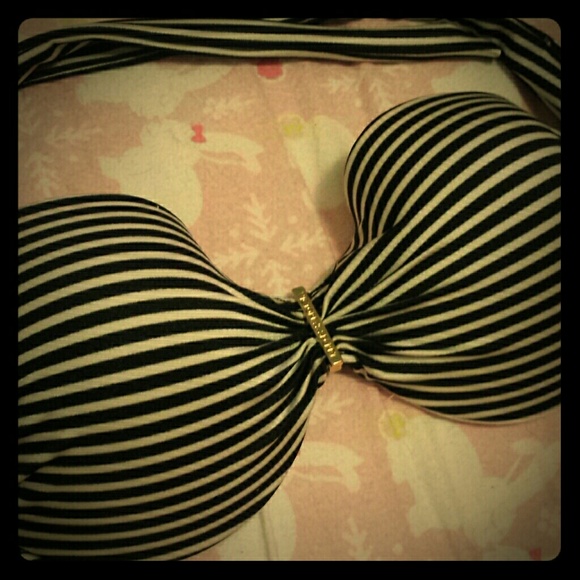 34D Black & White Bandeau VICTORIA'S SECRET