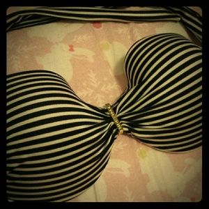 34D Black & White Bandeau VICTORIA'S SECRET
