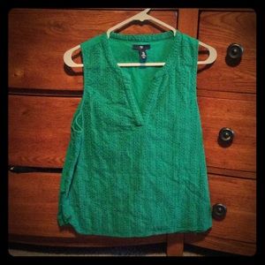A green laced Tank top