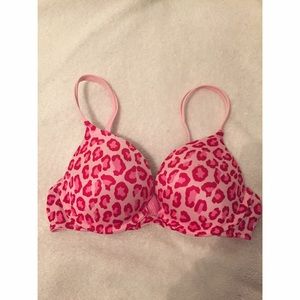 Pink Leopard Push-Up Bra