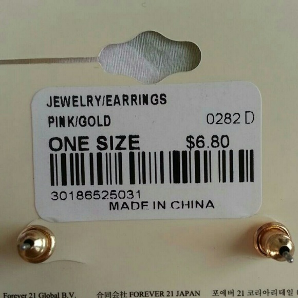 {forever 21} pink rhinestone statement earrings - Picture 4 of 4