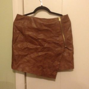 H&M Leather Asymmetrical Skirt