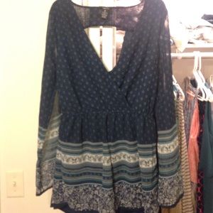 Paisley print romper