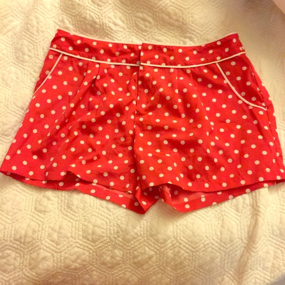 Red polka dot shorts