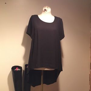Dressy tunic style black shirt
