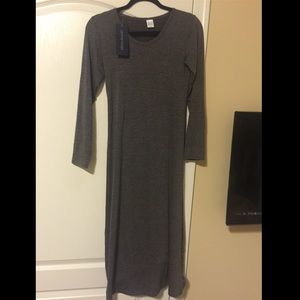 Grey middie cotton dress