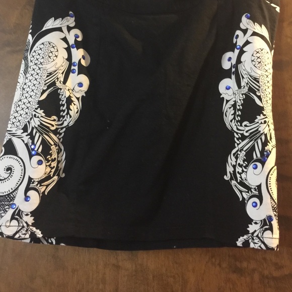 Black mini skirt