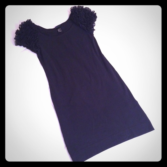Ruffled Sleeve Body-con Dress - Picture 1 of 4