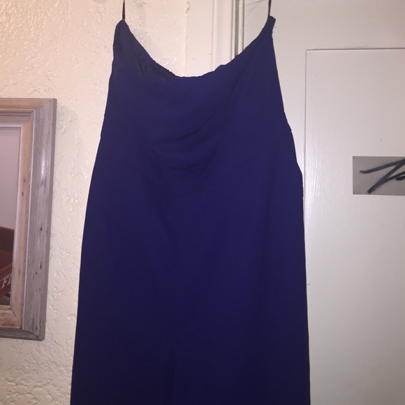 Navy Blue Strapless Jumpsuit