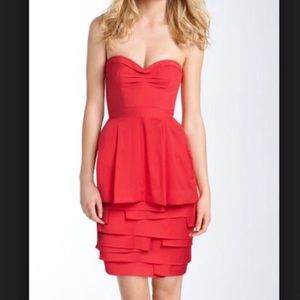 BCBG strapless sweetheart neckline dress