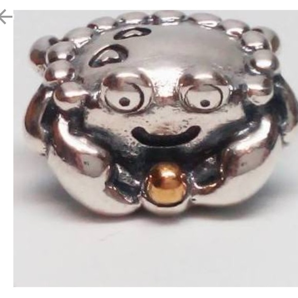 Silver Happy Crab Authentic  Pandora Charm 791135
