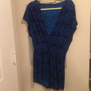 Nannette Leopore blue graphic romper