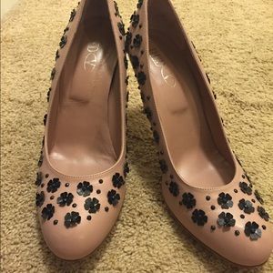 Pink Leather Red V Shoes size 10