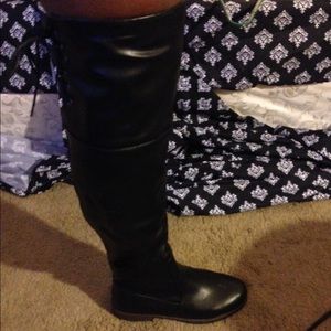 Black over the knee boots