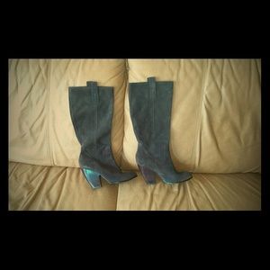 Brown Suede cowboy boot