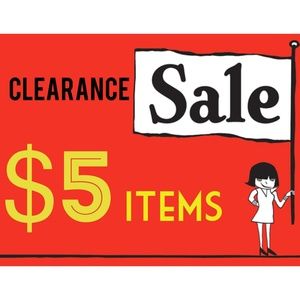Closet clear out! Select items only $5!