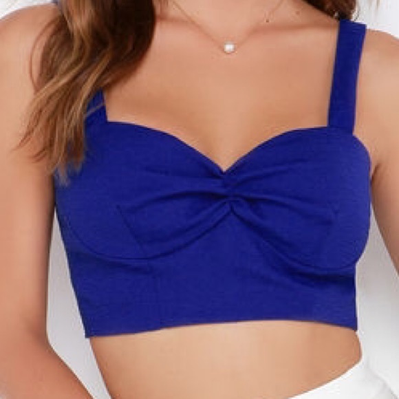 Blue crop top